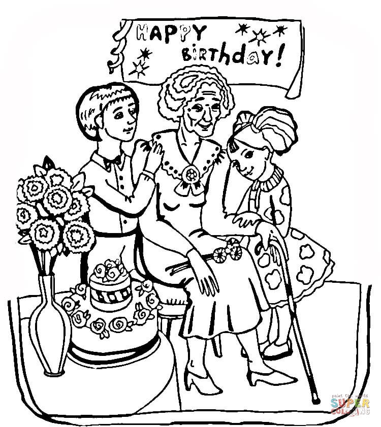 Grandma birthday coloring page free printable coloring pages