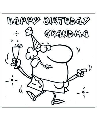 Louring in card happy birthday grandma tipsy with free mini louring pencils