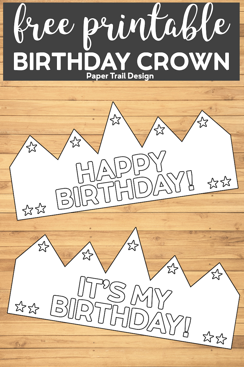 Free printable happy birthday crown
