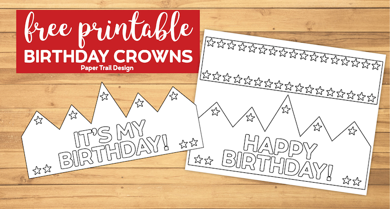 Free printable happy birthday crown