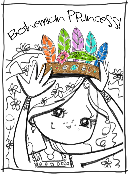 Bohemian princess crown a free printable