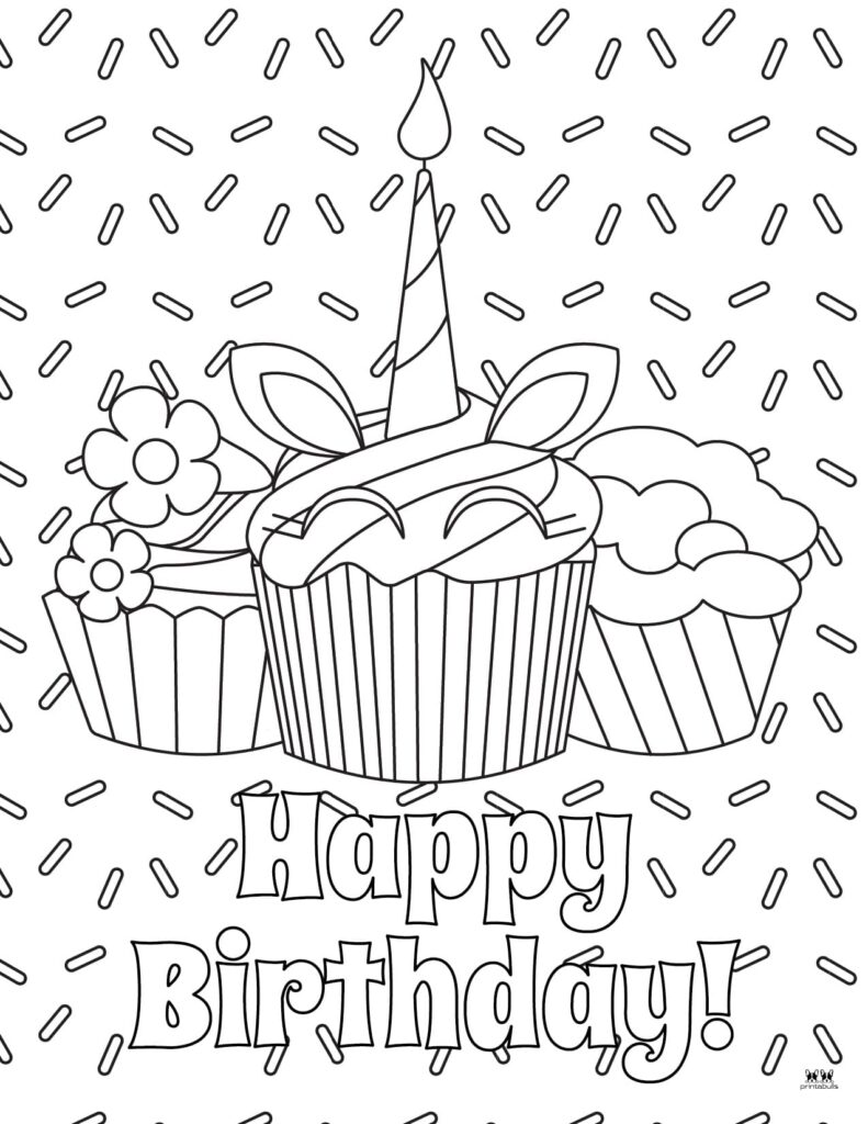 Cupcake coloring pages