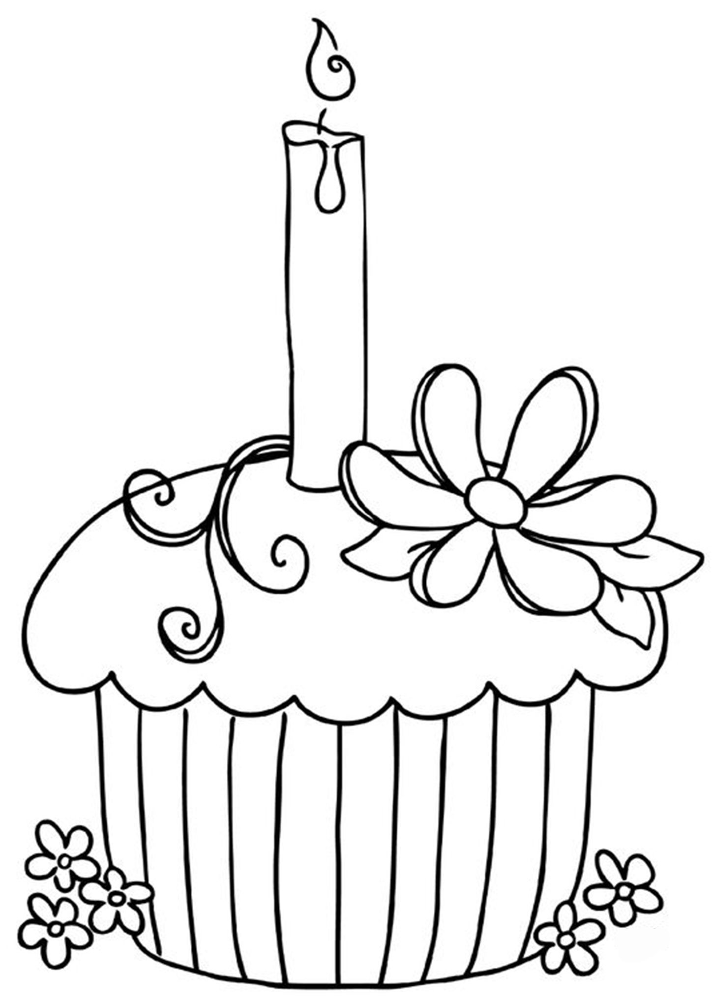 Free easy to print cupcake coloring pages birthday coloring pages happy birthday coloring pages cupcake coloring pages