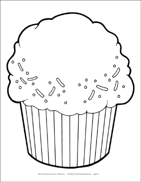 Birthday cupcake printable clip art and images