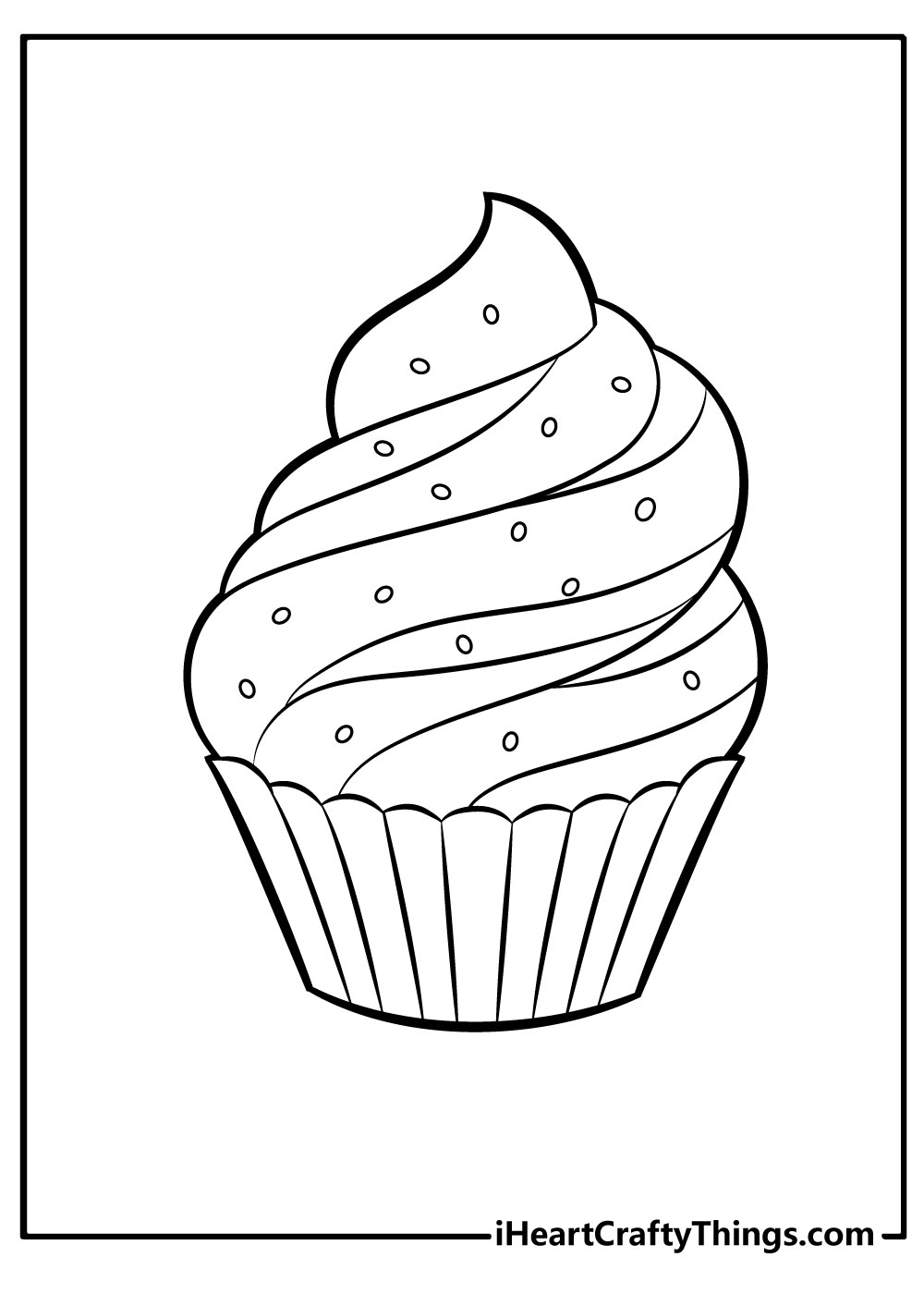 Cupcake coloring pages free printables