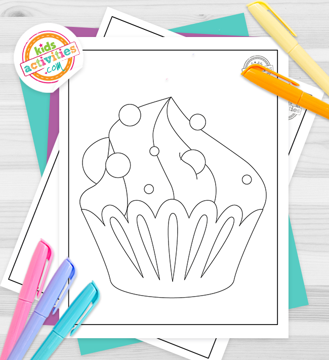 Free printable cupcake coloring pages kids activities blog