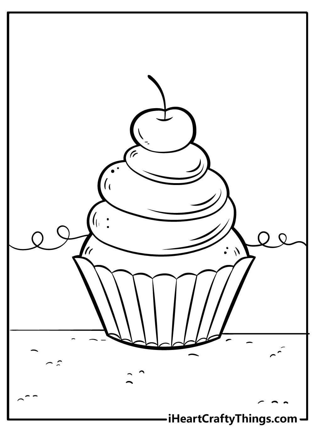 Cupcake coloring pages free printables