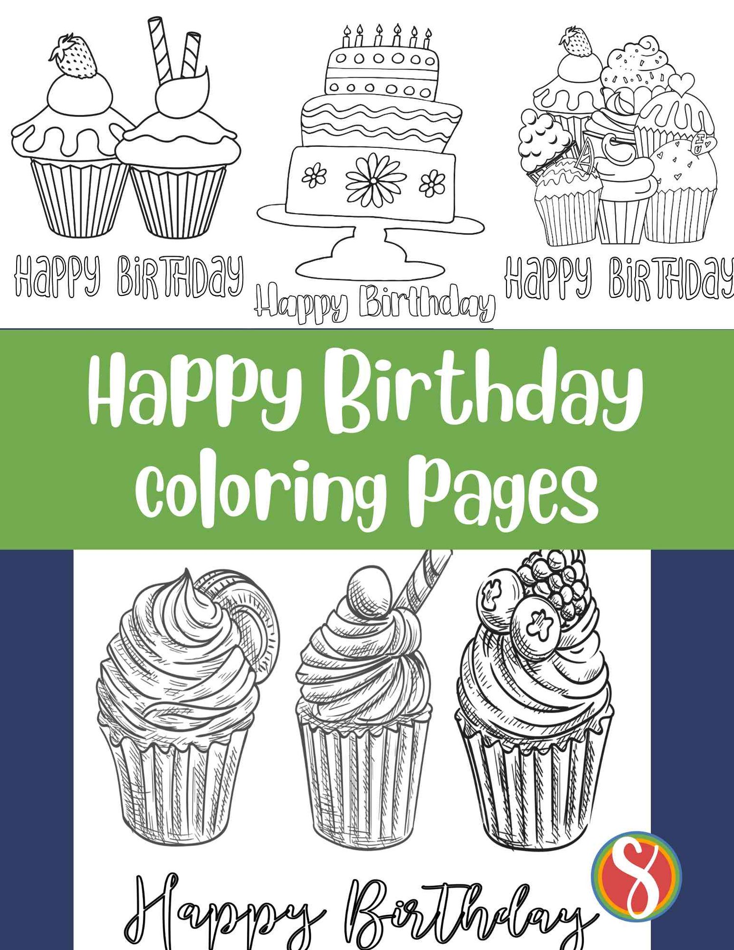 Free happy birthday coloring pages â stevie doodles