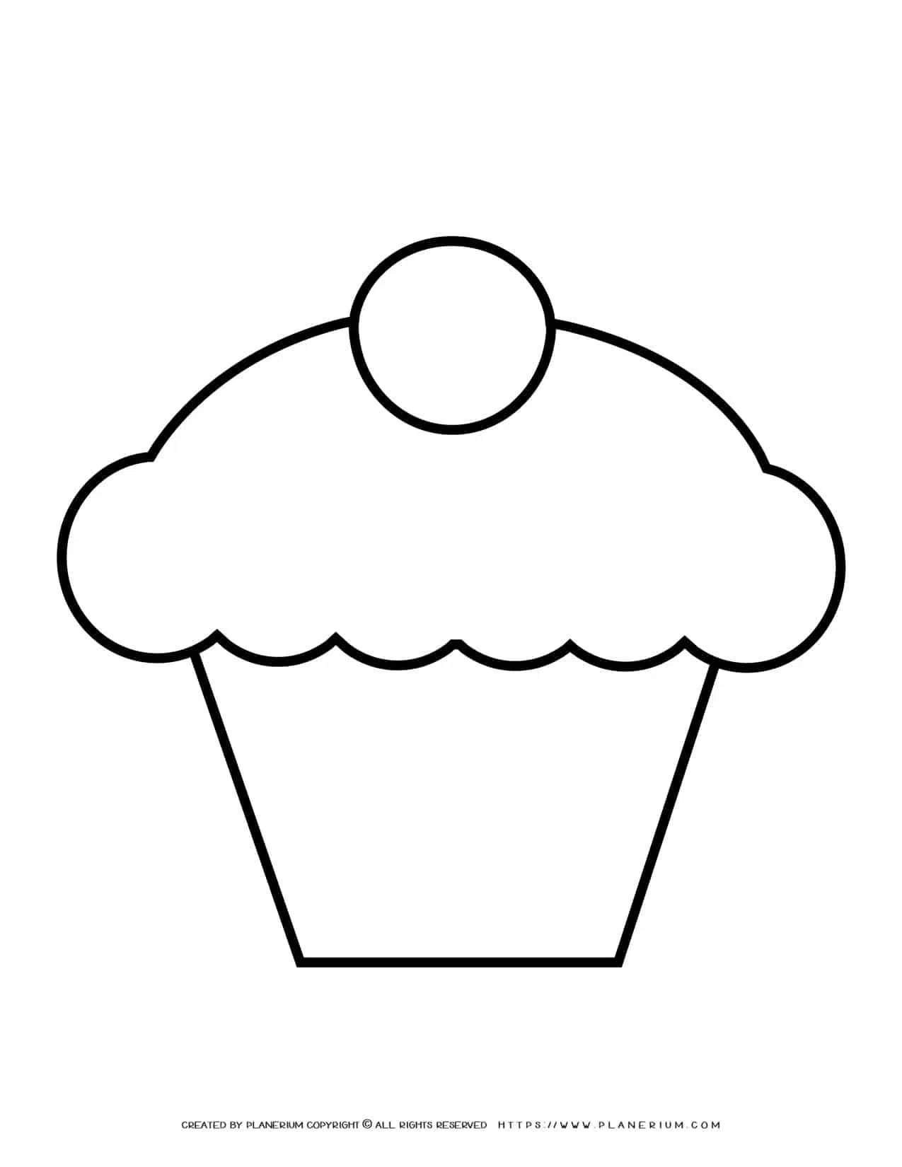 Cupcake outline