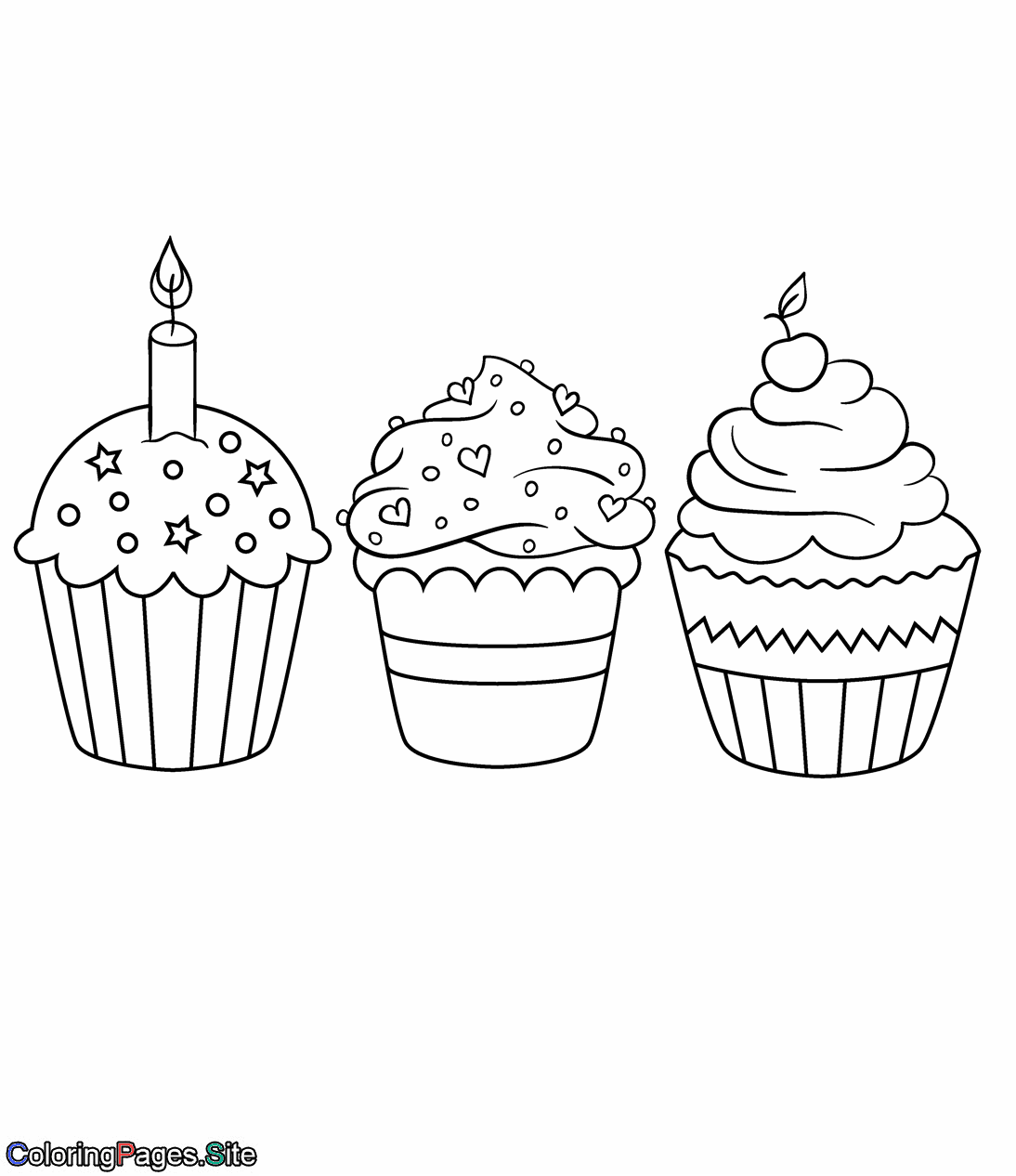 Birthday cupcakes coloring page happy birthday coloring pages cupcake coloring pages birthday coloring pages