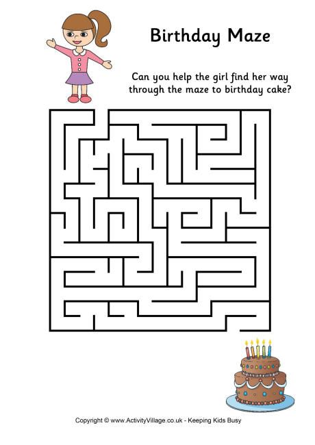 Free printable cake maze download it at httpsmuseprintablesdownloadmazecake mazes for kids mazes for kids printable music lessons for kids