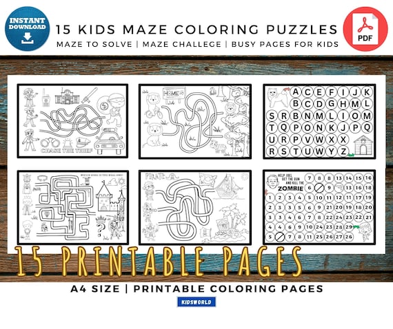 Printable maze challenge coloring pages for kids pages childrens activities busy printable pages for kids maze puzzle digital