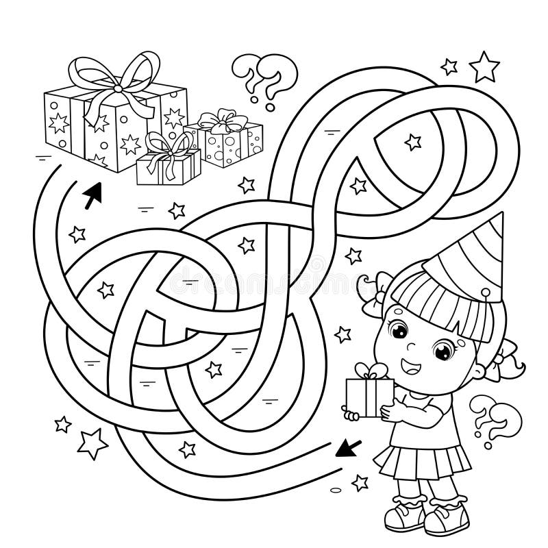 Birthday maze puzzle stock illustrations â birthday maze puzzle stock illustrations vectors clipart