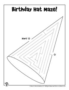 Printable birthday mazes for kids woo jr kids activities childrens publishing