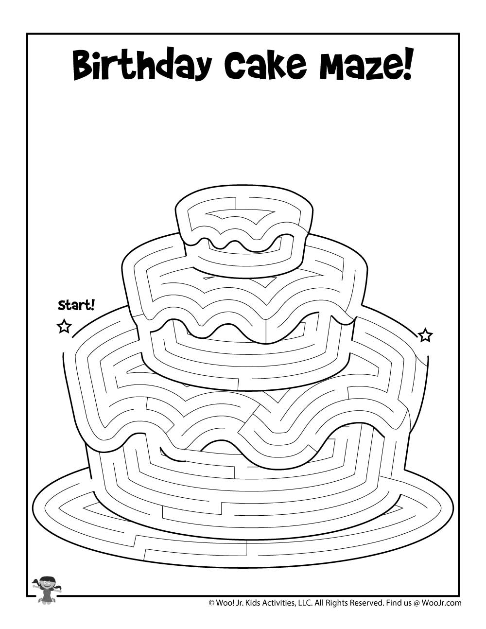 Printable birthday mazes for kids woo jr kids activities childrens publishing