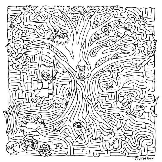 Maze coloring book vol