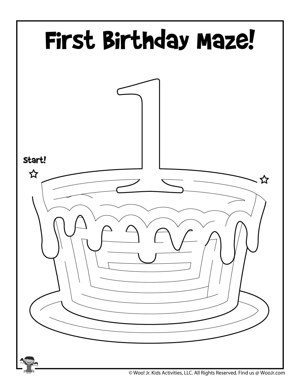 Printable birthday mazes for kids woo jr kids activities childrens publishing