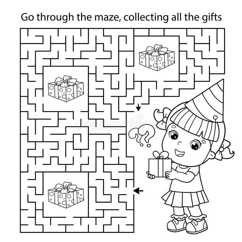 Birthday maze puzzle stock illustrations â birthday maze puzzle stock illustrations vectors clipart