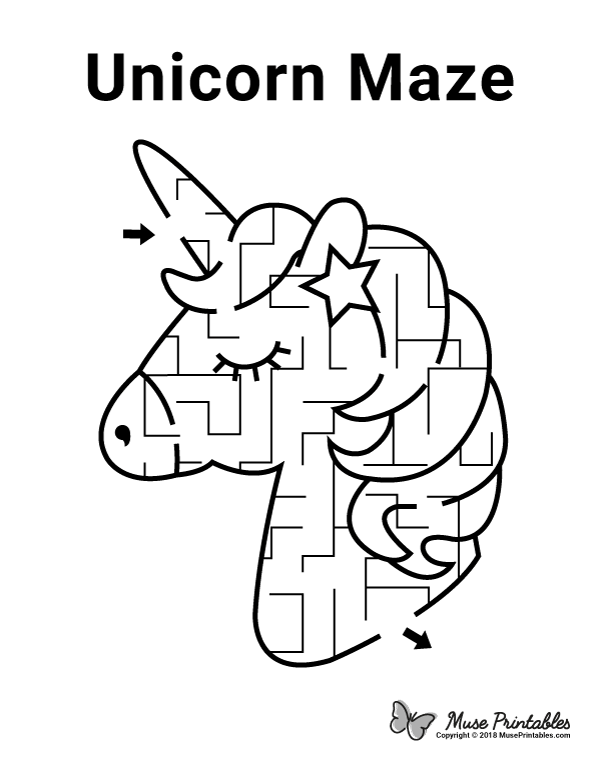 Free printable unicorn maze download it at httpsmuseprintablesdownloadmazeuâ unicorn printables unicorn themed birthday party unicorn themed birthday