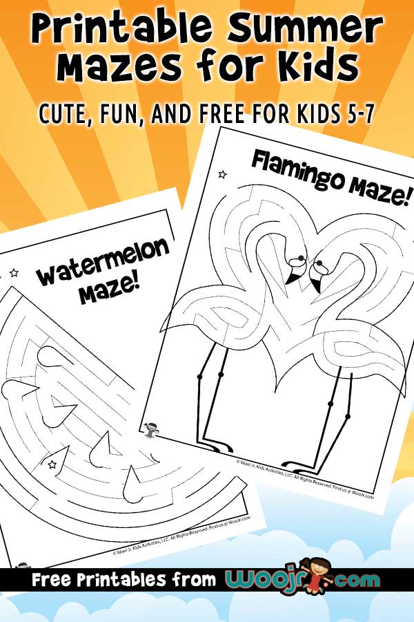 Printable summer mazes for kids woo jr kids activities childrens publishing