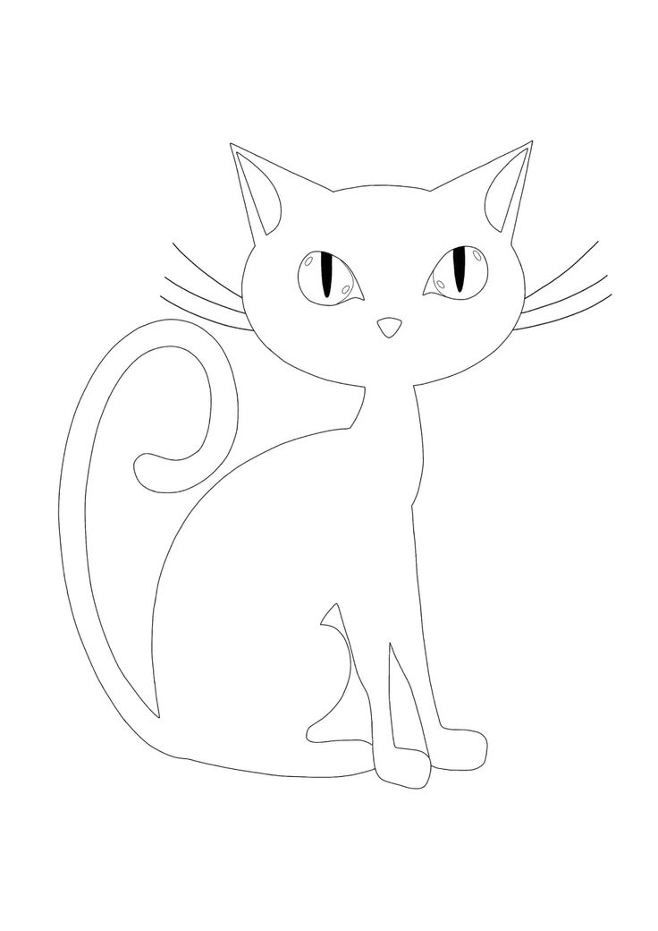 Black cat coloring pages