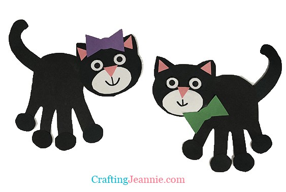 Black cat craft free printable template