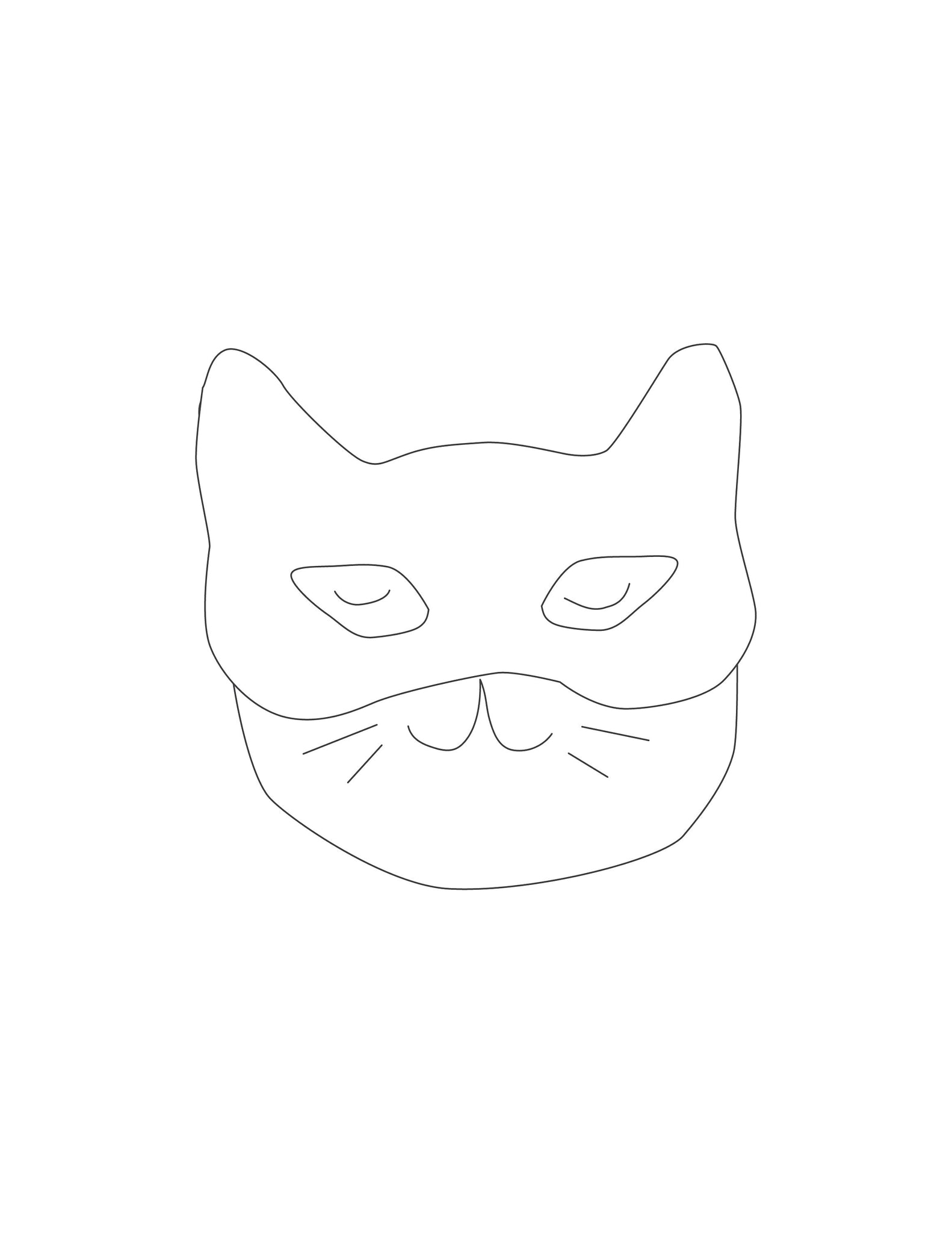 Halloween kitty cat faces coloring pages â