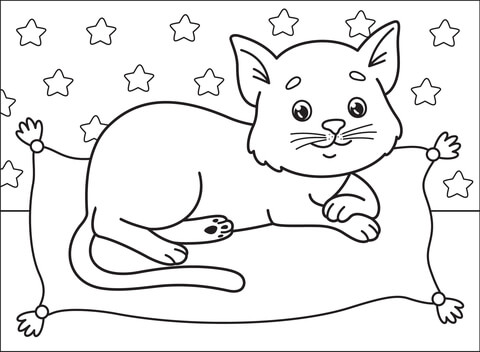 Black cat coloring page free printable coloring pages