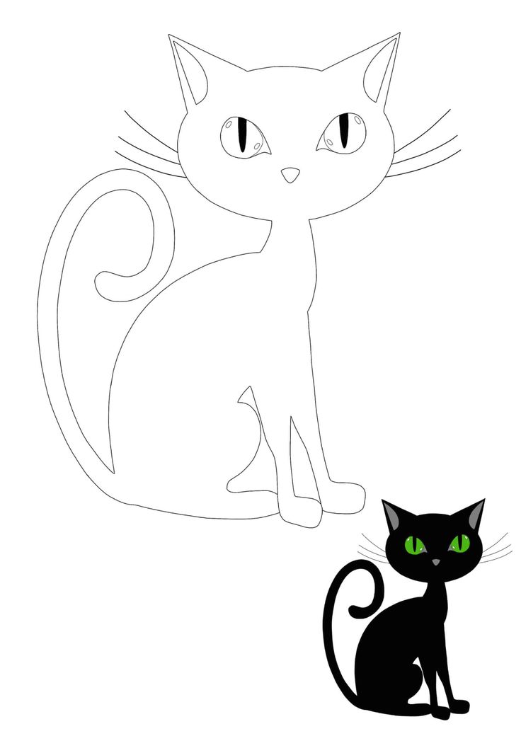 Black cat coloring pages