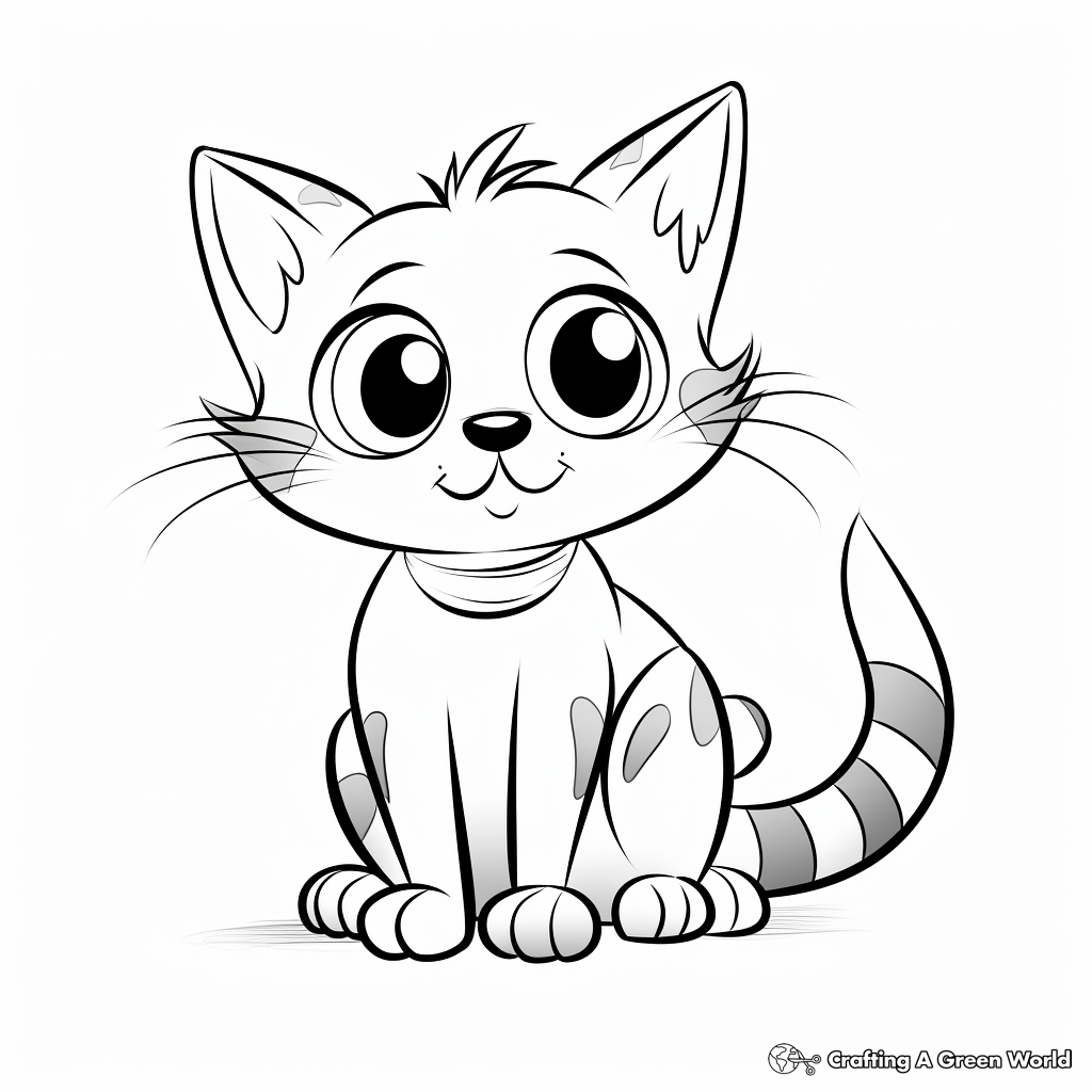 Cat book coloring pages