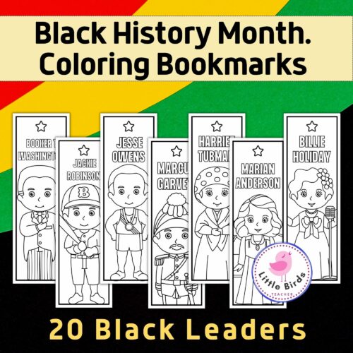 Black history month coloring bookmarks civil right activists bookmarks made by teachers