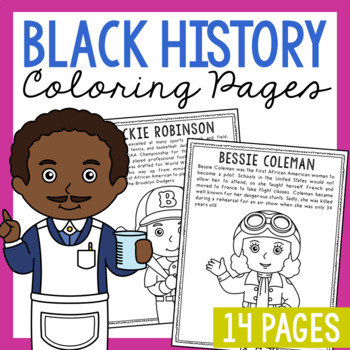 Black history month coloring pages posters biography worksheets activity