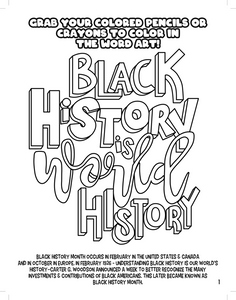 New more than peach black history is world history coloring activi