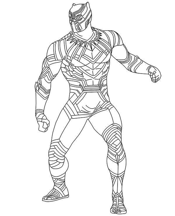 Black panther coloring sheet avengers