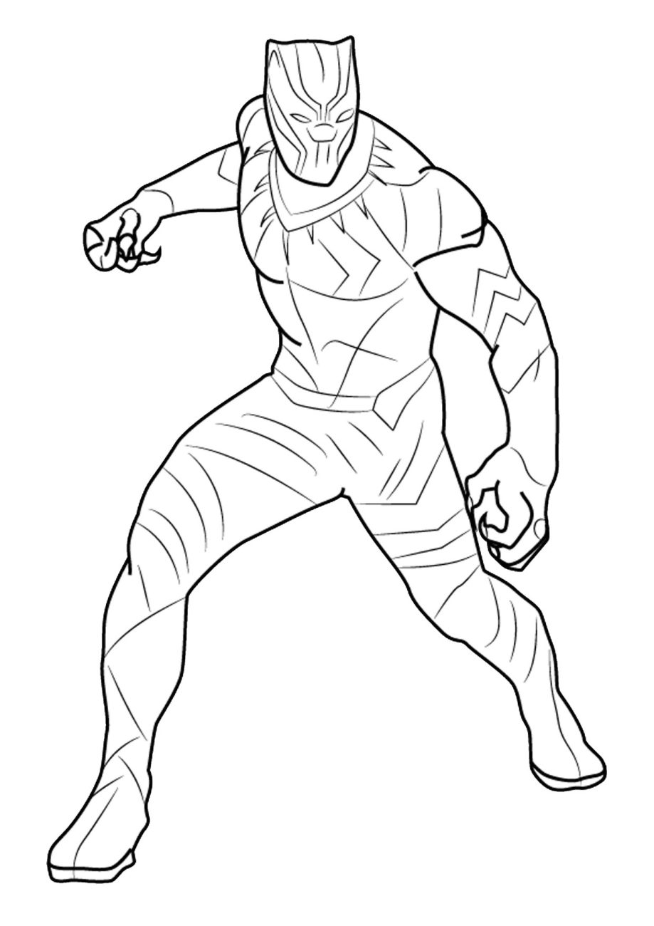 Black panther coloring pages free printable