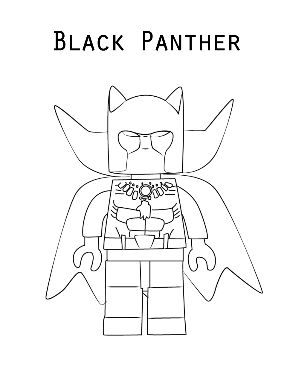 Lego black panther worksheet