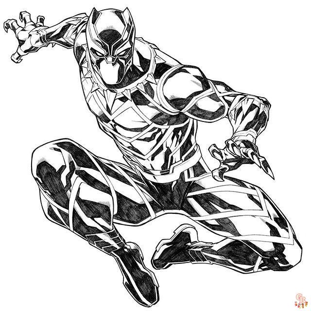 Free black panther coloring pages