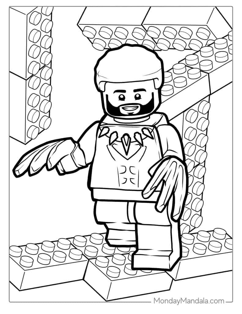 Black panther coloring pages free pdf printables