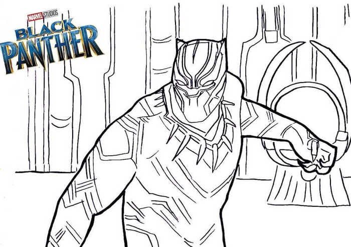 Free black panther coloring pages pdf