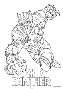 Free printable black panther coloring pages for kids