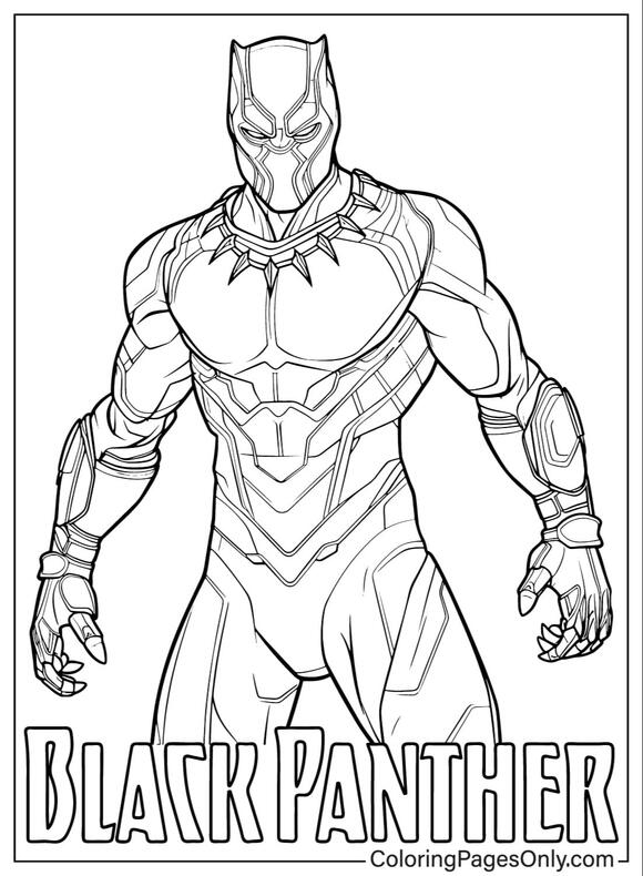 Free printable black panther coloring pages for kids coloringpagesonly