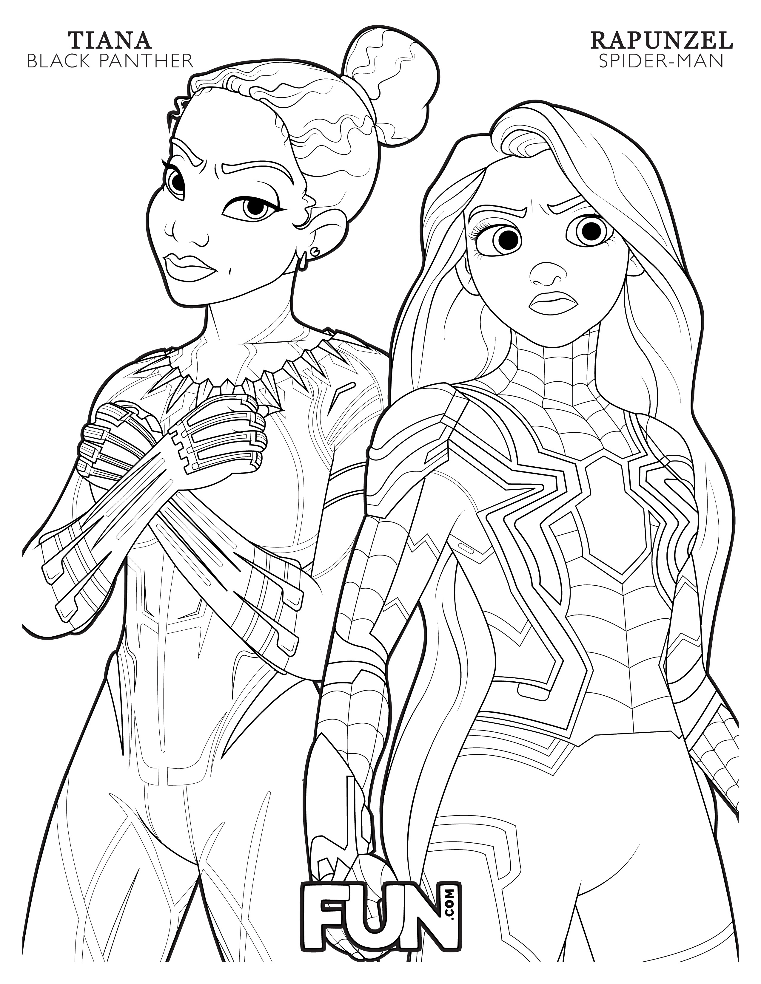 Feel the magic with these mashup disney coloring pages printables