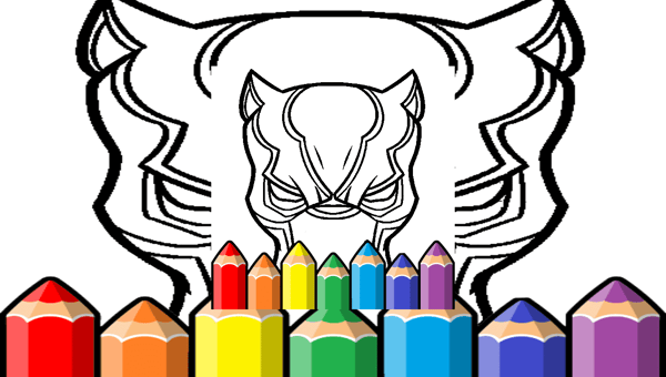 Black panther mask coloring pages ðï play now on