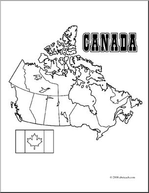 Clip art canada map coloring page unlabeled i