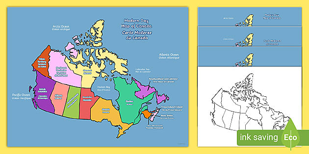 Map of provinces and pitals of nada geography