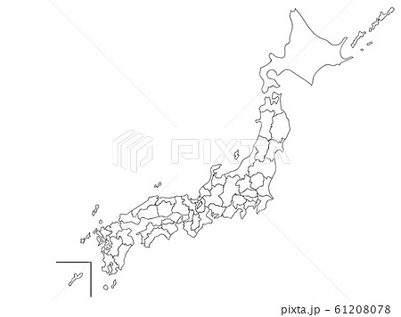 Japan map blank map coloring book