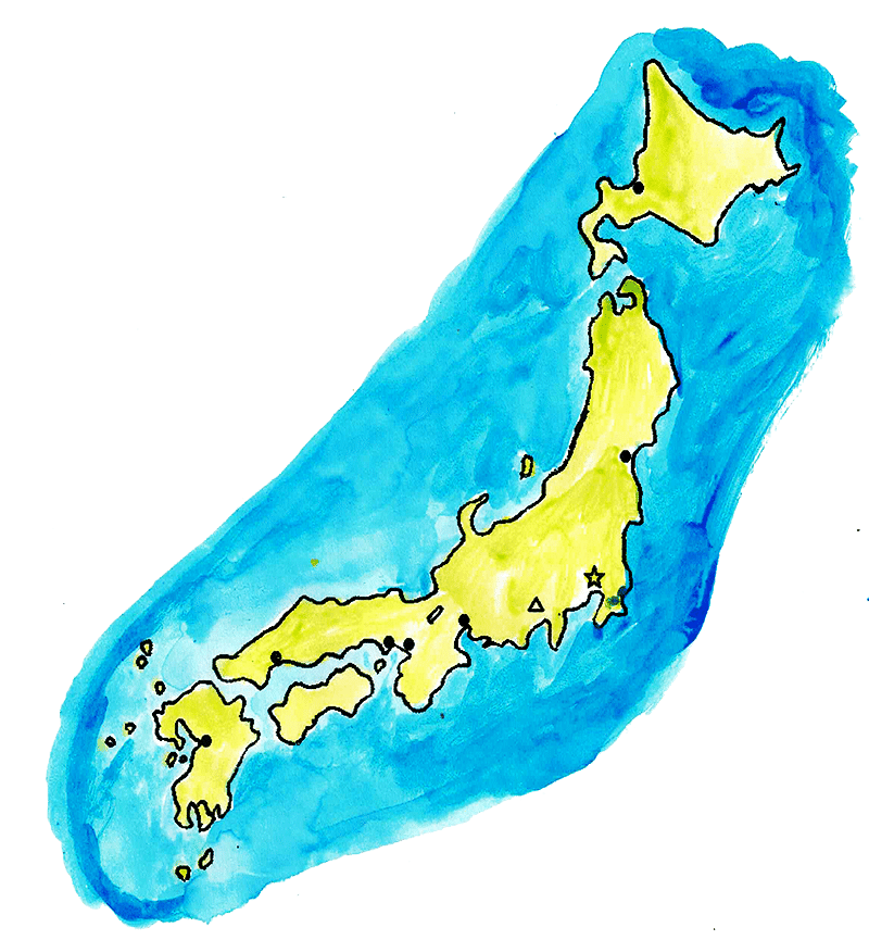 Printable map of japan