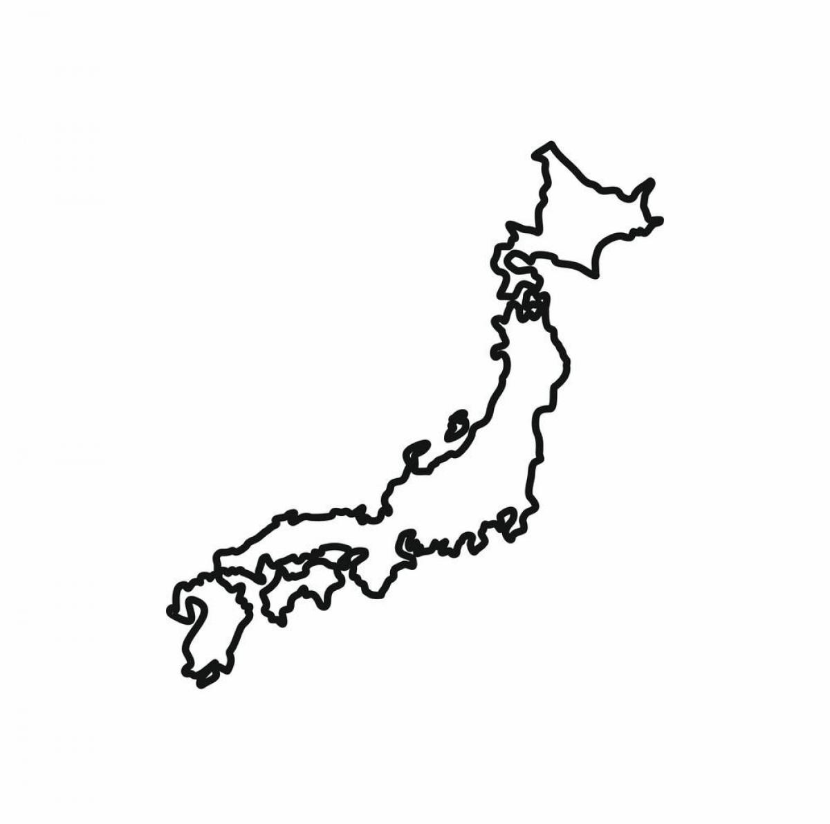 Blank map of japan outline map and vector map of japan