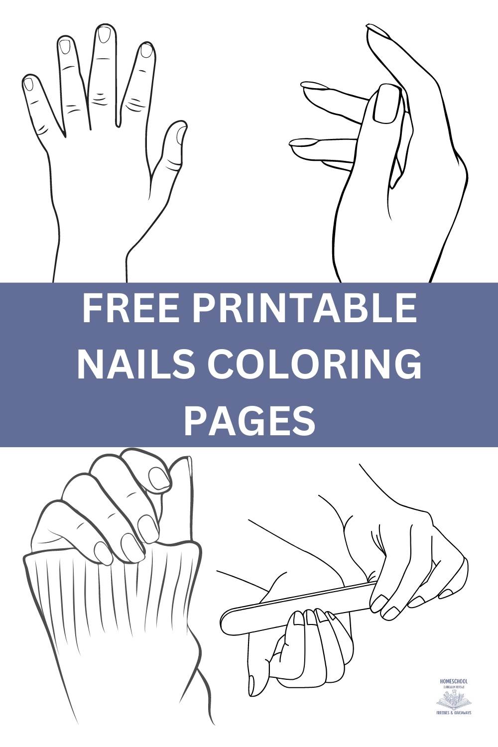 Free printable nails coloring pages for kids or fashion