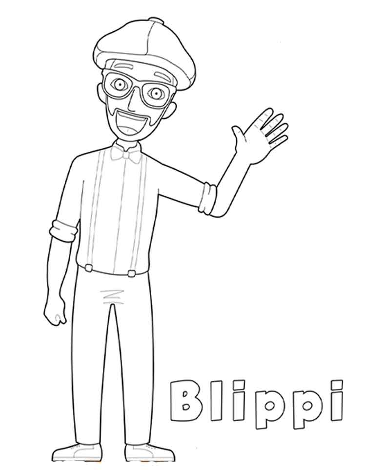 Blippi coloring pages